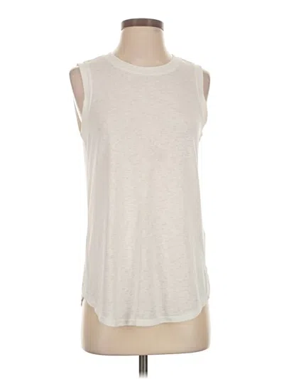 Pre-owned Athleta Sleeveless T-shirt In Ivory