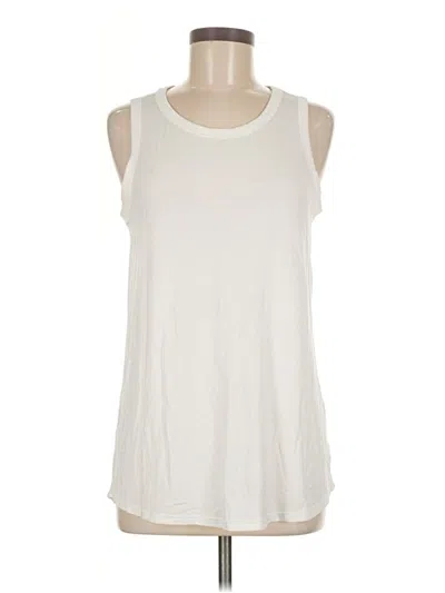 Pre-owned Athleta Sleeveless T-shirt In Ivory