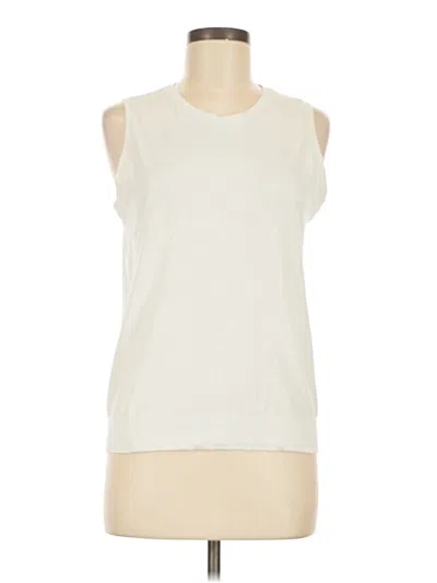 Pre-owned Athleta Sleeveless T-shirt In Ivory