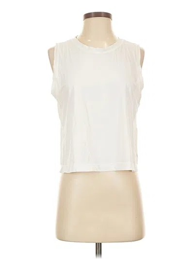 Pre-owned Athleta Sleeveless T-shirt In Ivory