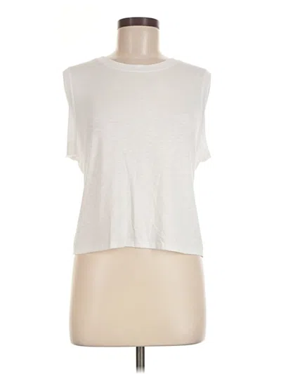 Pre-owned Athleta Sleeveless T-shirt In Ivory