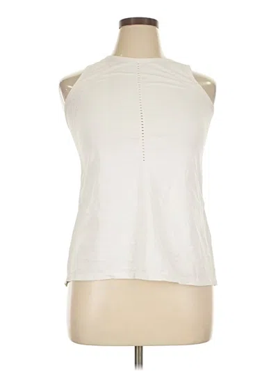 Pre-owned Athleta Sleeveless T-shirt In Ivory