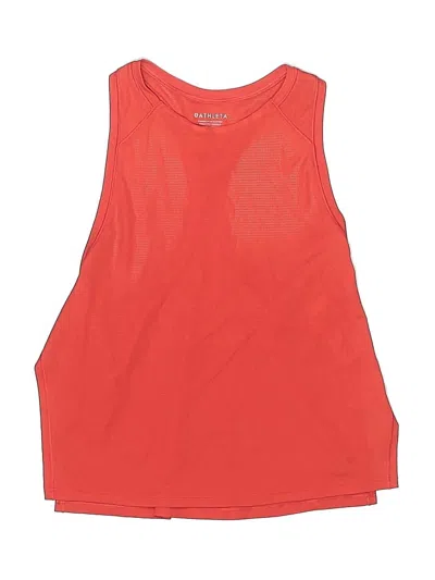 Pre-owned Athleta Kids' Sleeveless T-shirt In Orange