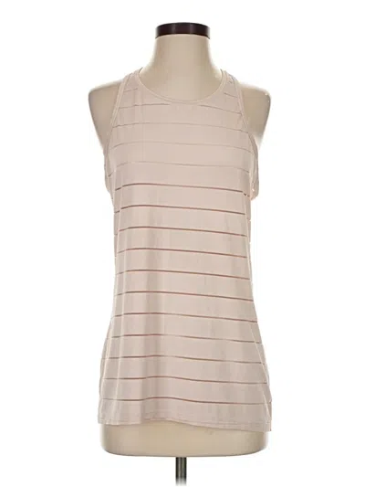 Pre-owned Athleta Sleeveless T-shirt In Tan