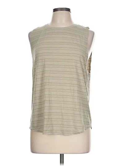 Pre-owned Athleta Sleeveless T-shirt In Tan