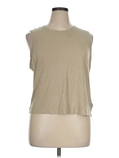 Pre-owned Athleta Sleeveless T-shirt In Tan