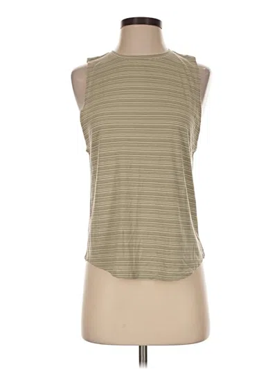 Pre-owned Athleta Sleeveless T-shirt In Tan