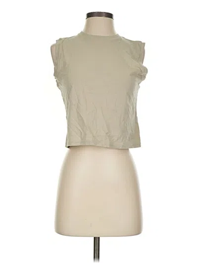 Pre-owned Athleta Sleeveless T-shirt In Tan