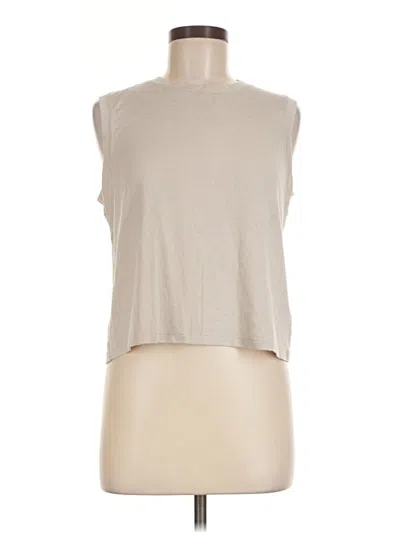 Pre-owned Athleta Sleeveless T-shirt In Tan