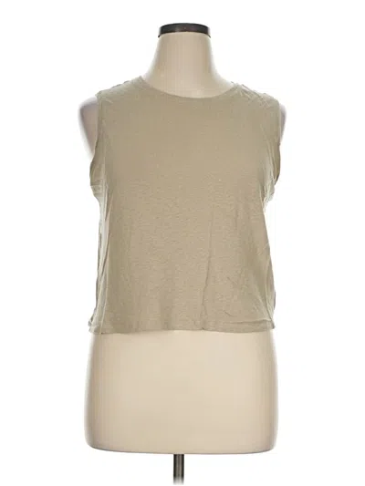 Pre-owned Athleta Sleeveless T-shirt In Tan
