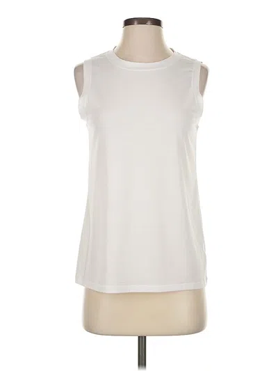 Pre-owned Athleta Sleeveless T-shirt In White