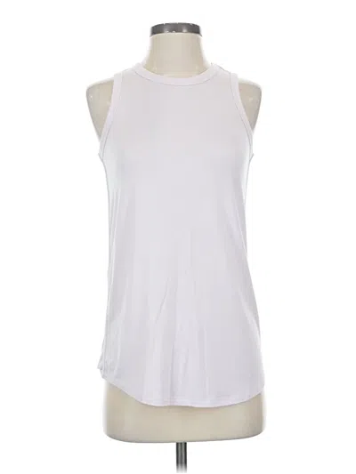 Pre-owned Athleta Sleeveless T-shirt In White