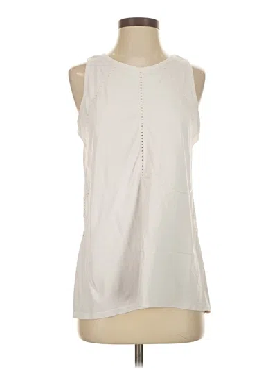 Pre-owned Athleta Sleeveless T-shirt In White