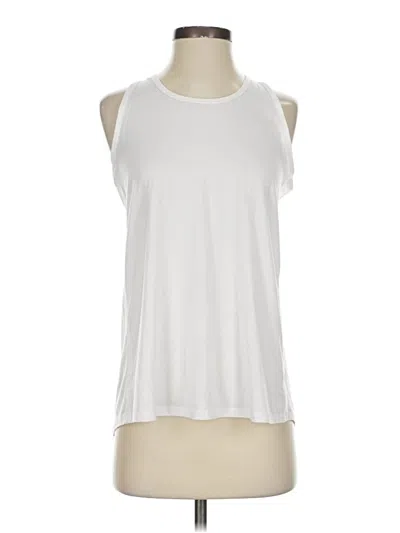 Pre-owned Athleta Sleeveless T-shirt In White
