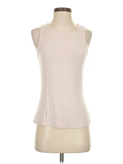 Pre-owned Athleta Sleeveless T-shirt In White