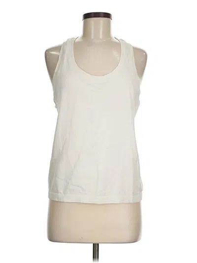 Pre-owned Athleta Sleeveless T-shirt In White