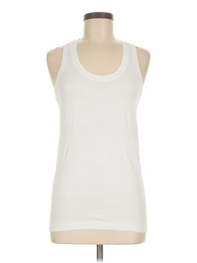 Pre-owned Athleta Sleeveless T-shirt In White