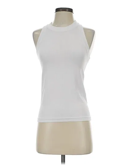 Pre-owned Athleta Sleeveless T-shirt In White