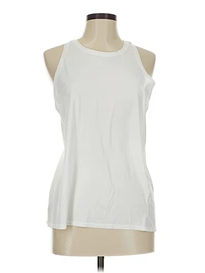 Pre-owned Athleta Sleeveless T-shirt In White