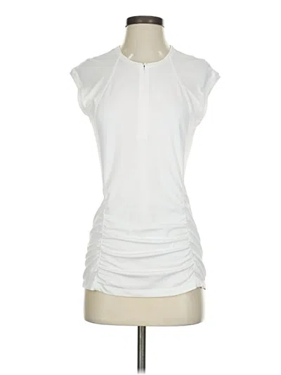 Pre-owned Athleta Sleeveless T-shirt In White
