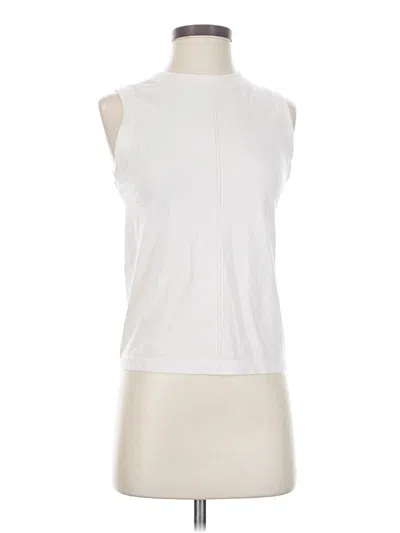 Pre-owned Athleta Sleeveless T-shirt In White