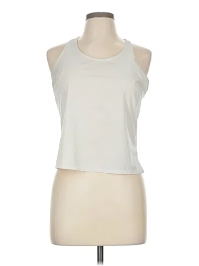 Pre-owned Athleta Sleeveless T-shirt In White