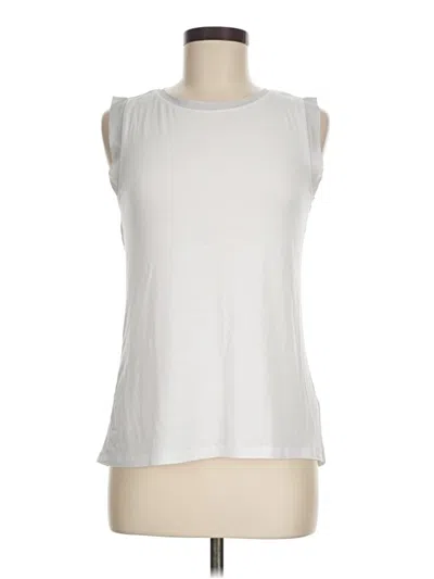 Pre-owned Athleta Sleeveless T-shirt In White
