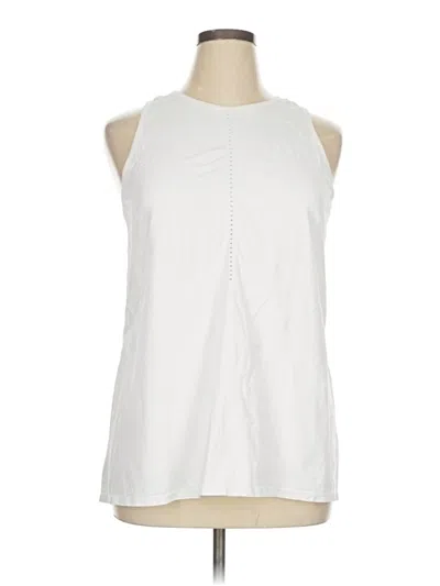 Pre-owned Athleta Sleeveless T-shirt In White