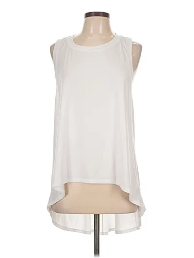 Pre-owned Athleta Sleeveless T-shirt In White