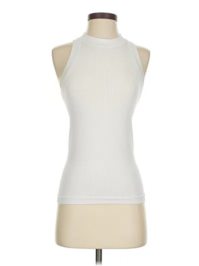 Pre-owned Athleta Sleeveless T-shirt In White