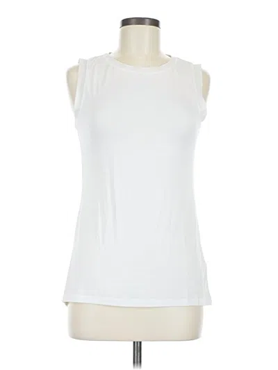Pre-owned Athleta Sleeveless T-shirt In White
