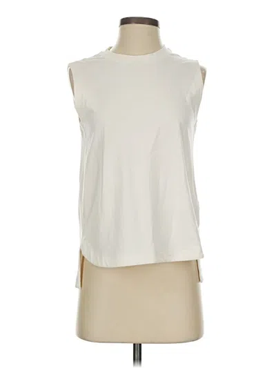 Pre-owned Athleta Sleeveless T-shirt In White