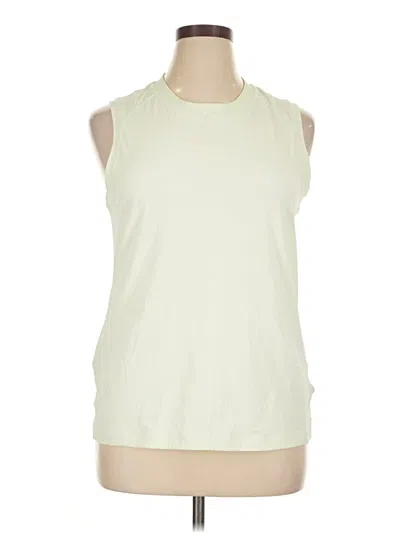 Pre-owned Athleta Sleeveless T-shirt In White