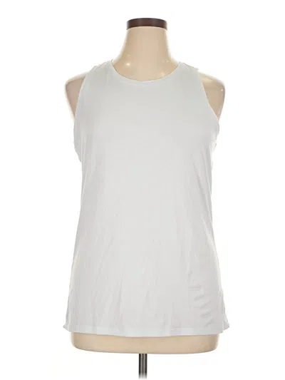 Pre-owned Athleta Sleeveless T-shirt In White