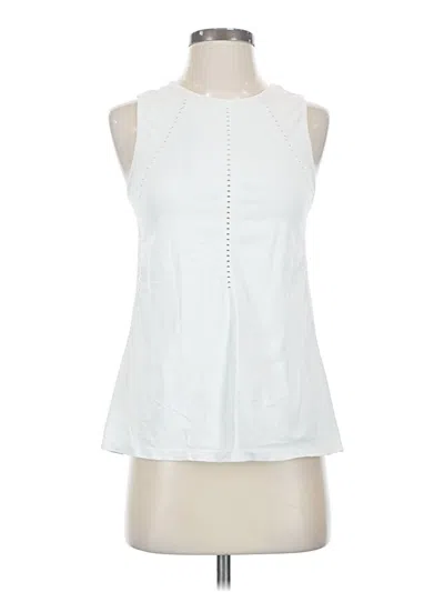 Pre-owned Athleta Sleeveless T-shirt In White