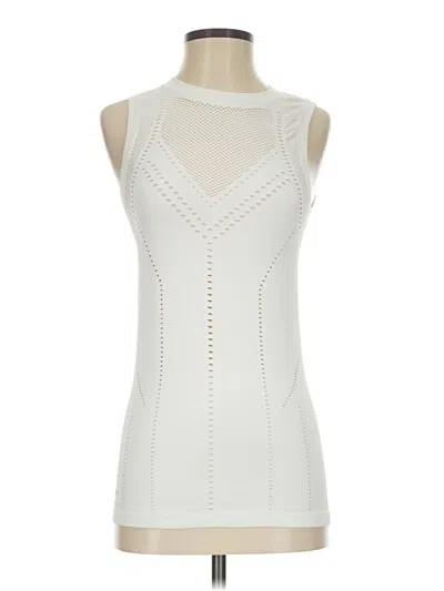 Pre-owned Athleta Sleeveless T-shirt In White