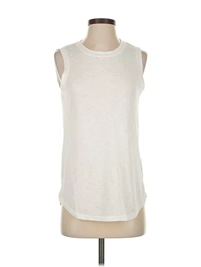 Pre-owned Athleta Sleeveless T-shirt In White