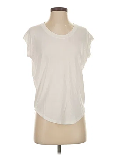 Pre-owned Athleta Sleeveless T-shirt In White