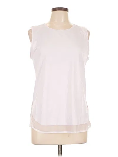 Pre-owned Athleta Sleeveless T-shirt In White