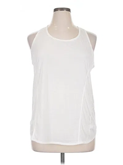 Pre-owned Athleta Sleeveless T-shirt In White