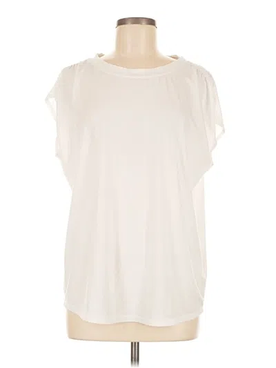 Pre-owned Athleta Sleeveless T-shirt In White