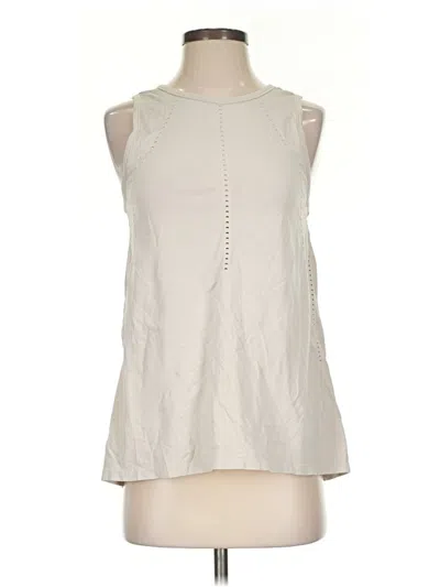 Pre-owned Athleta Sleeveless T-shirt In White