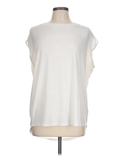 Pre-owned Athleta Sleeveless T-shirt In White
