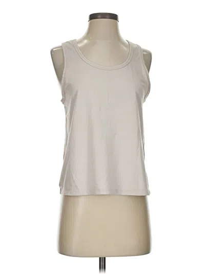 Pre-owned Athleta Sleeveless T-shirt In White