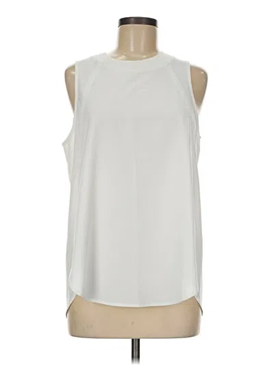 Pre-owned Athleta Sleeveless T-shirt In White