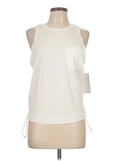 Pre-owned Athleta Sleeveless T-shirt In White