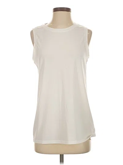 Pre-owned Athleta Sleeveless T-shirt In White