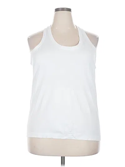 Pre-owned Athleta Sleeveless T-shirt In White