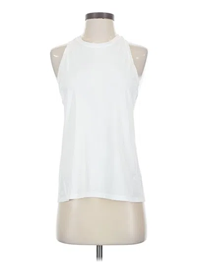 Pre-owned Athleta Sleeveless T-shirt In White
