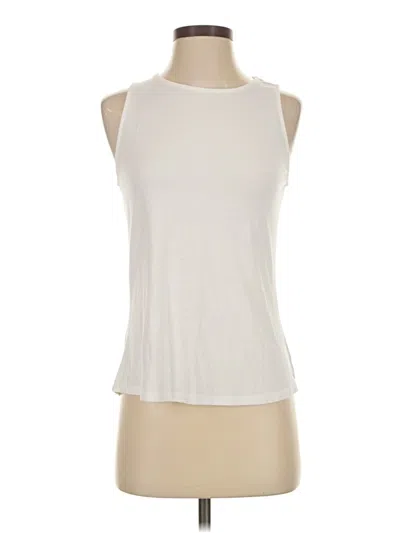 Pre-owned Athleta Sleeveless T-shirt In White
